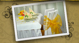 vzdoba svadobnch a slvnostnch sl a priestorov, poiiavame nvleky a prehozy na stoliky, male, slvobrnu, dekoratvnu vzdobu